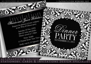 black_white_tribal_fusion_dinner_party_invitation