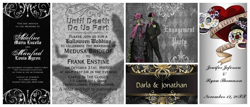 How to make gothic wedding invitations