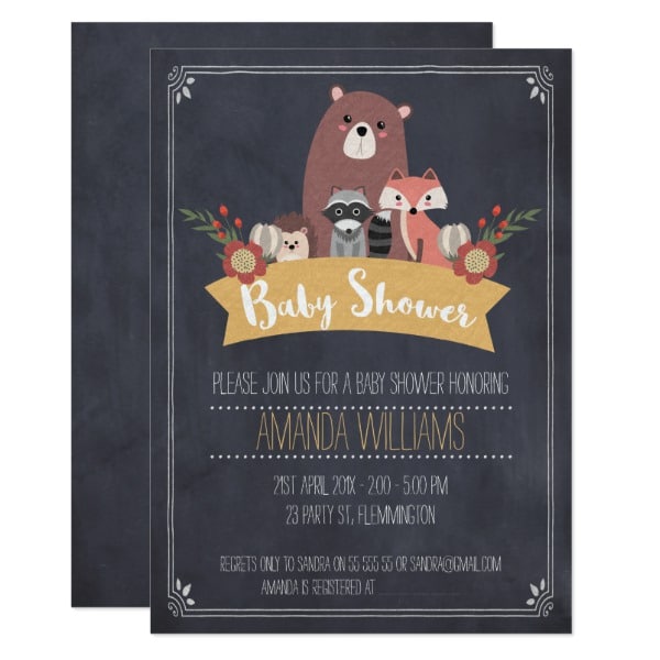 neutral_woodland_chalkboard_baby_shower_invitation