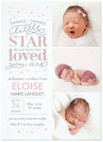 twinkle_multi_photo_baby_girl_birth_announcement